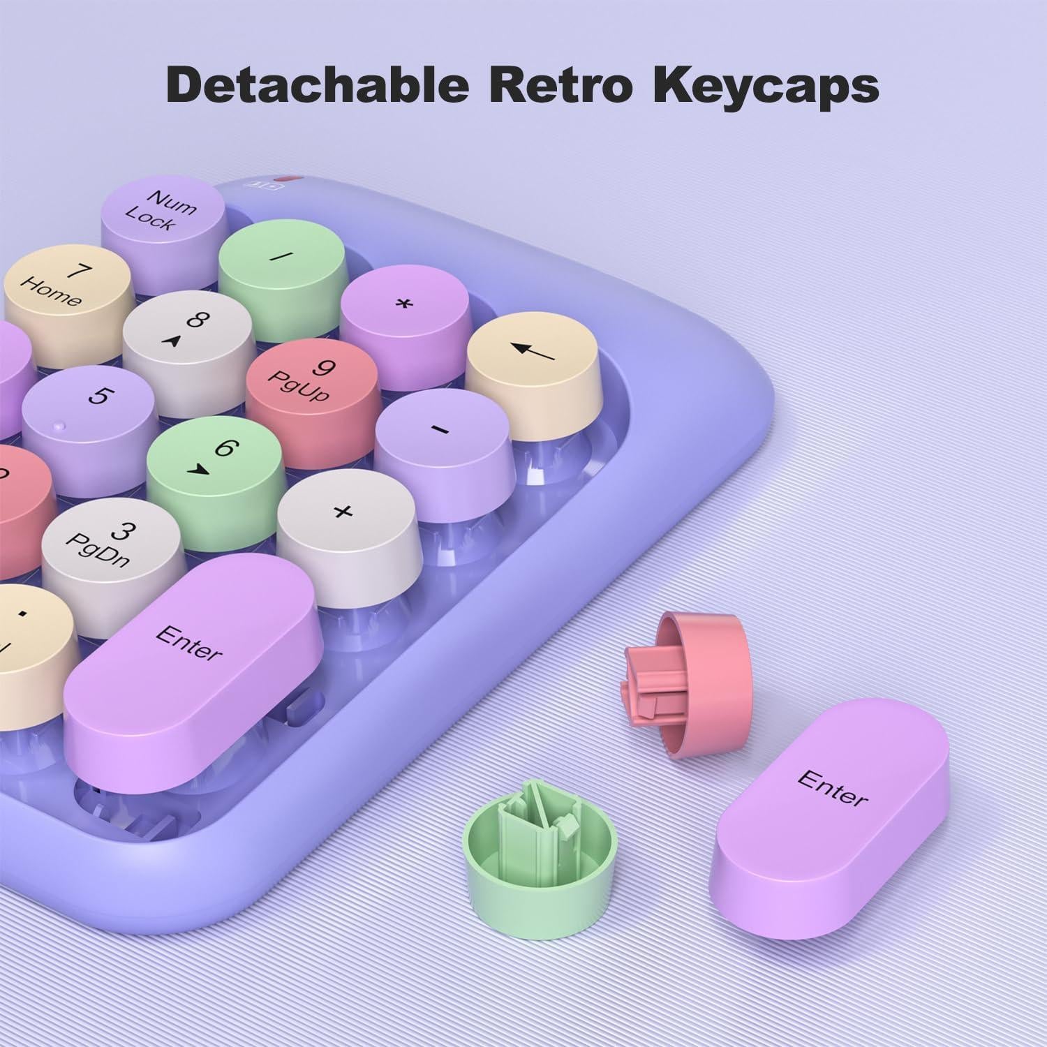 Teclado Numérico Inalámbrico MOFII Púrpura 18 Teclas USB