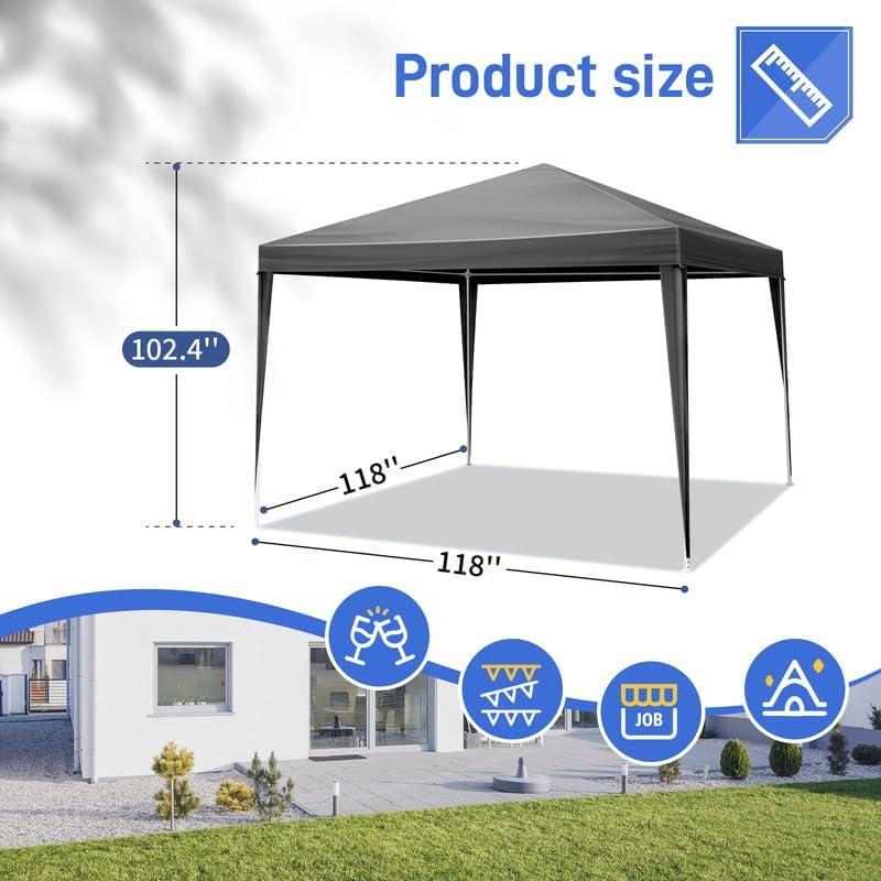 Tienda de Fiesta Exterior NOLLAM 3x3m Impermeable con Paredes