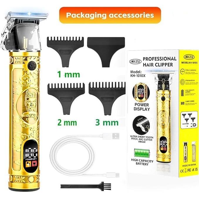 Recortadora de Barba Zlickro ZCK-002 con Pantalla LCD