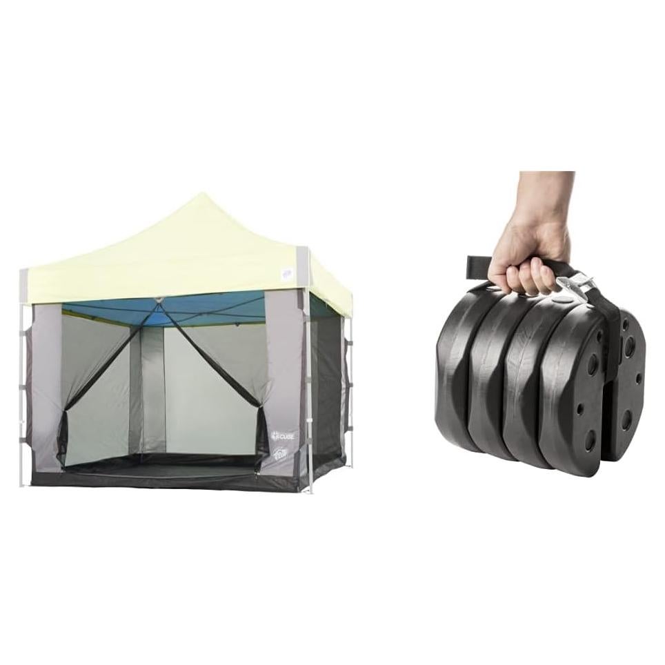 Carpa E-Z UP Screen Cube 6 para Canopy 10'x10' + 4 Pesas