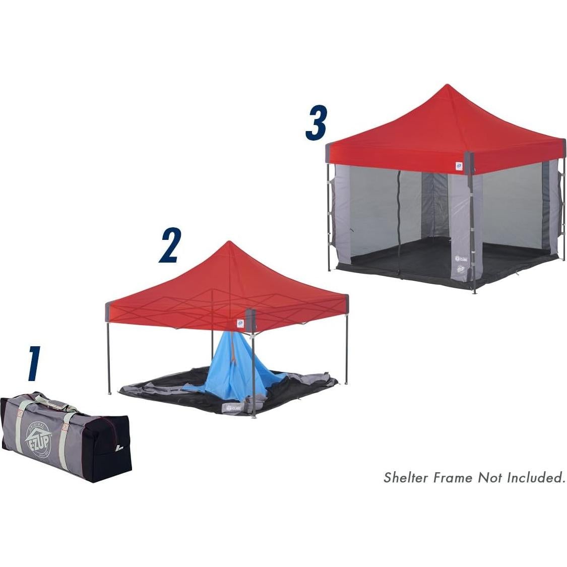 Carpa E-Z UP Screen Cube 6 para Canopy 10'x10' + 4 Pesas