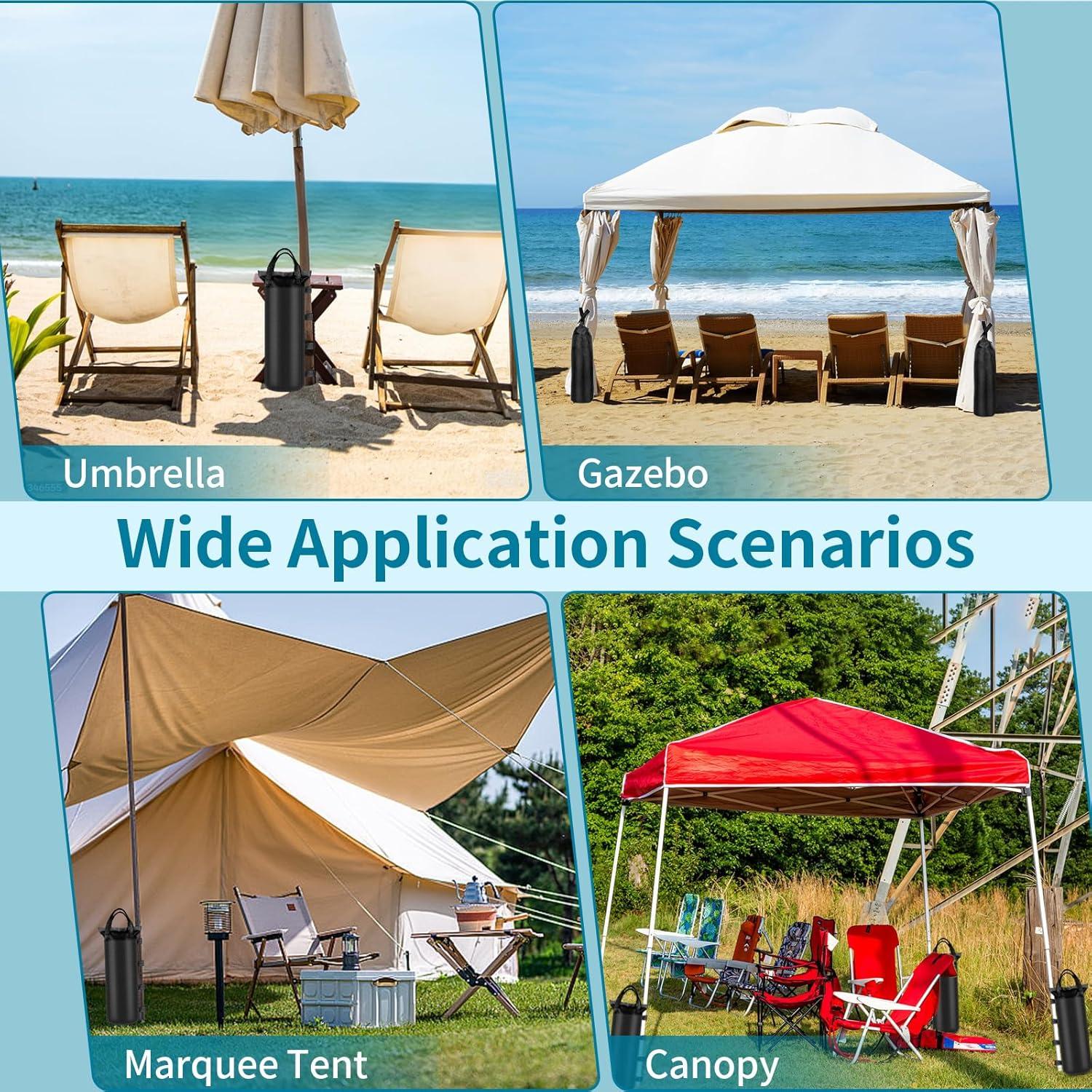 4 Bolsas de Arena PEASUG para Carpa y Gazebo - 15.24x50.8cm