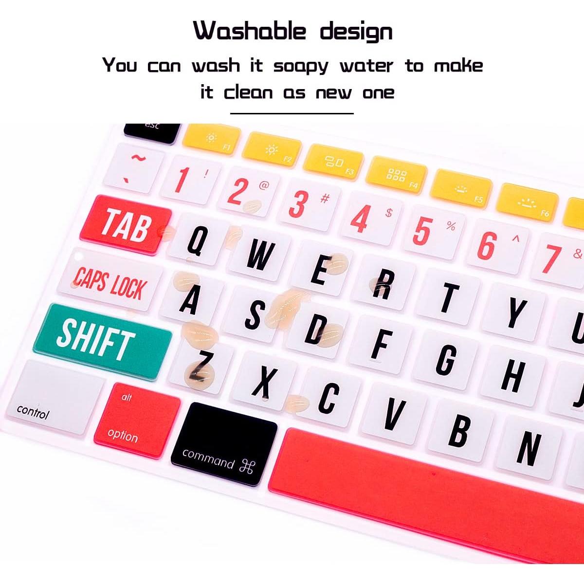 Cubierta de Teclado Silicona HRH A1843 Diseño EE.UU.