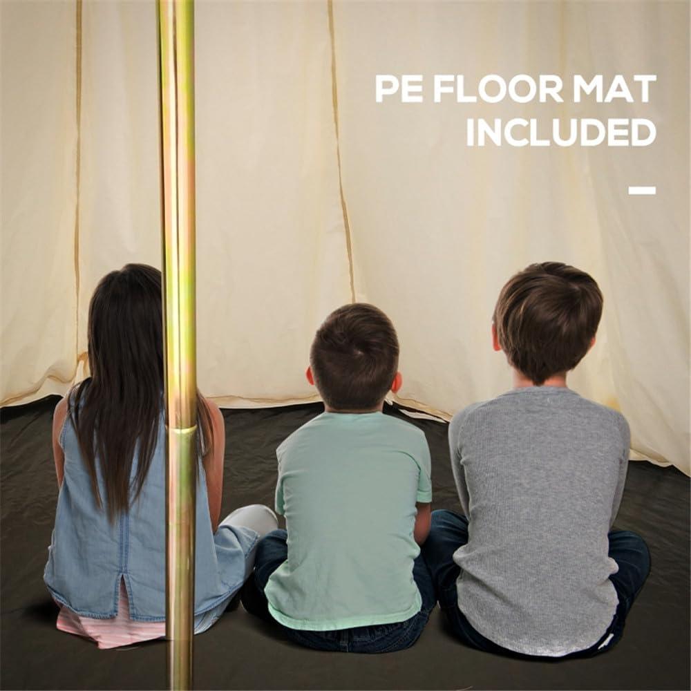 16.5x16.5x10 ft Camping Gazebo Tent, 6 Sided Outdoor Canopy for 10 Person, Waterproof Canopy for Vendor Events/Patio/Outdoor