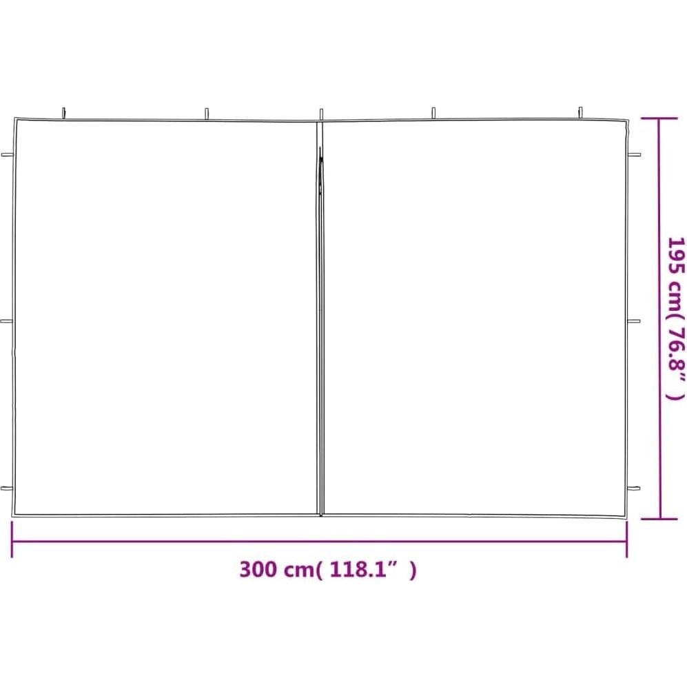 Pared Lateral Carpa Fiesta MOBCANT 300x195cm Antracita