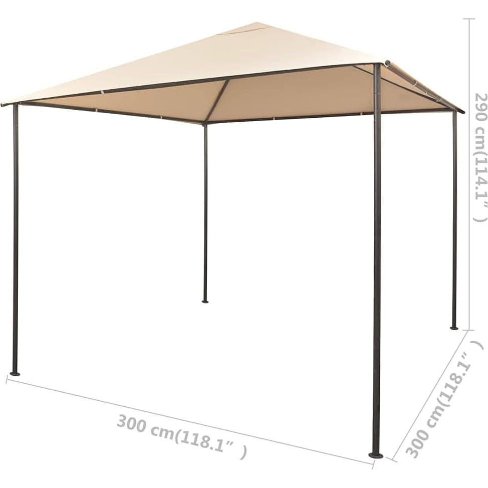 Gazebo KCCLVER 3m x 3m Beige Resistente al Agua para Eventos