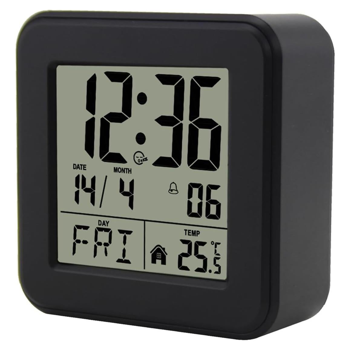 Reloj Despertador Digital Jomparis Negro con Luz y Snooze