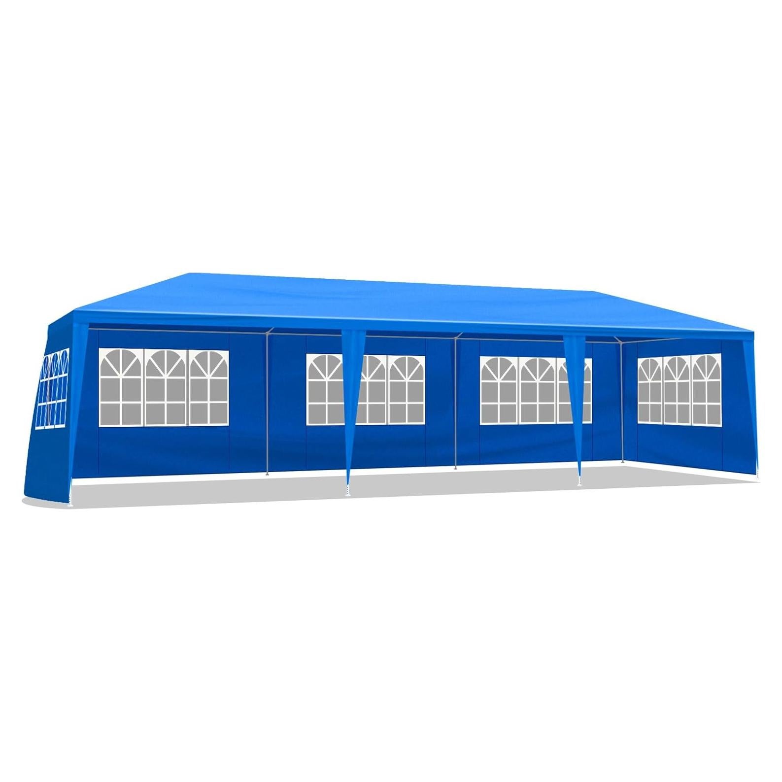 Pabellón Pop Up MELOOLM 10x30m Azul Impermeable con Paredes