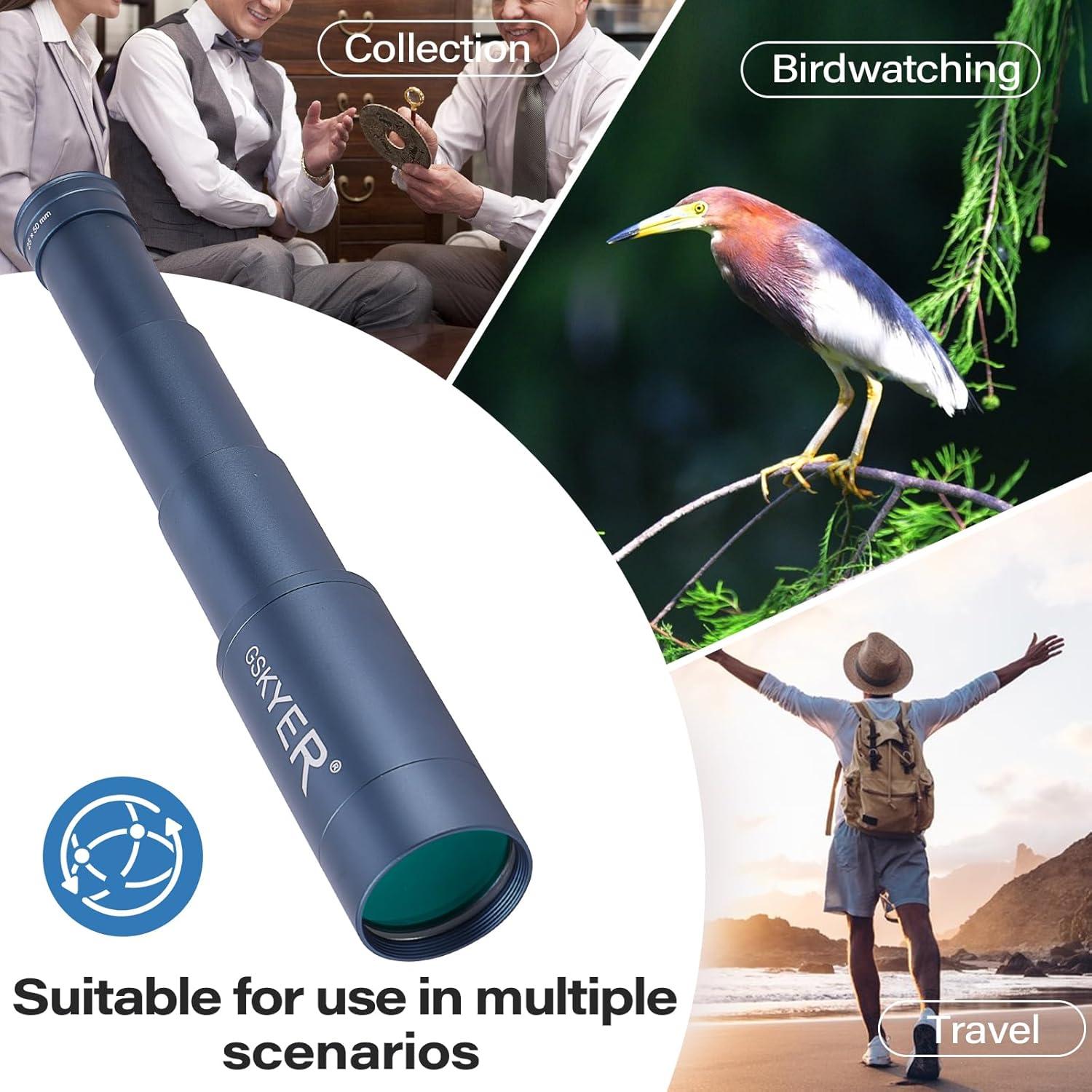 Telescopio Monocular Gskyer 25x50 HD Compacto para Aventura