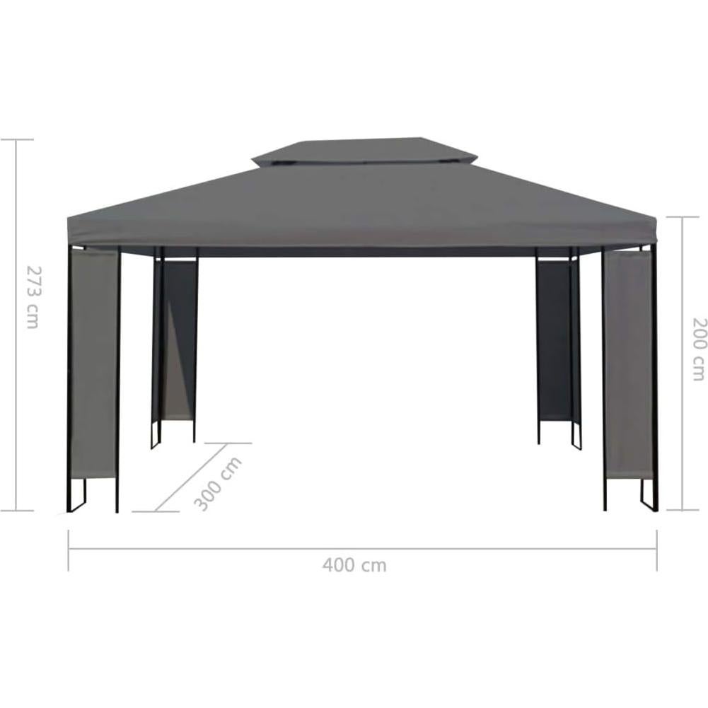 Gazebo MOBCANT Carpa de Canopy 400x300 cm Antracita