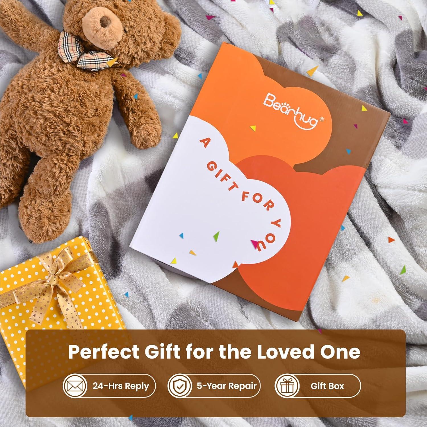 Manta Eléctrica Bearhug Queen 84x90 Terciopelo 10 Niveles