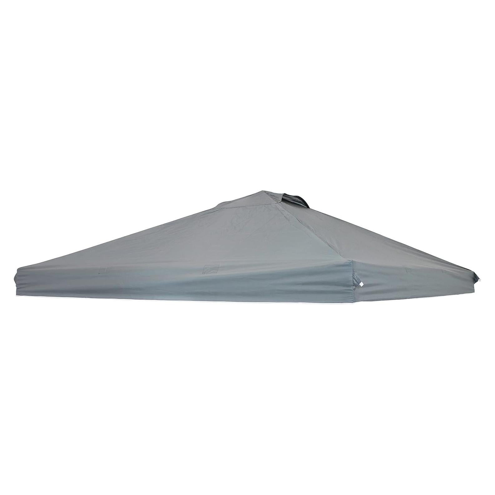 Sunnydaze Pop-Up Canopy Replacement Top - 12x12 Canopy Replacement Cover Only - Tent Shade Cover with Vent - Gray