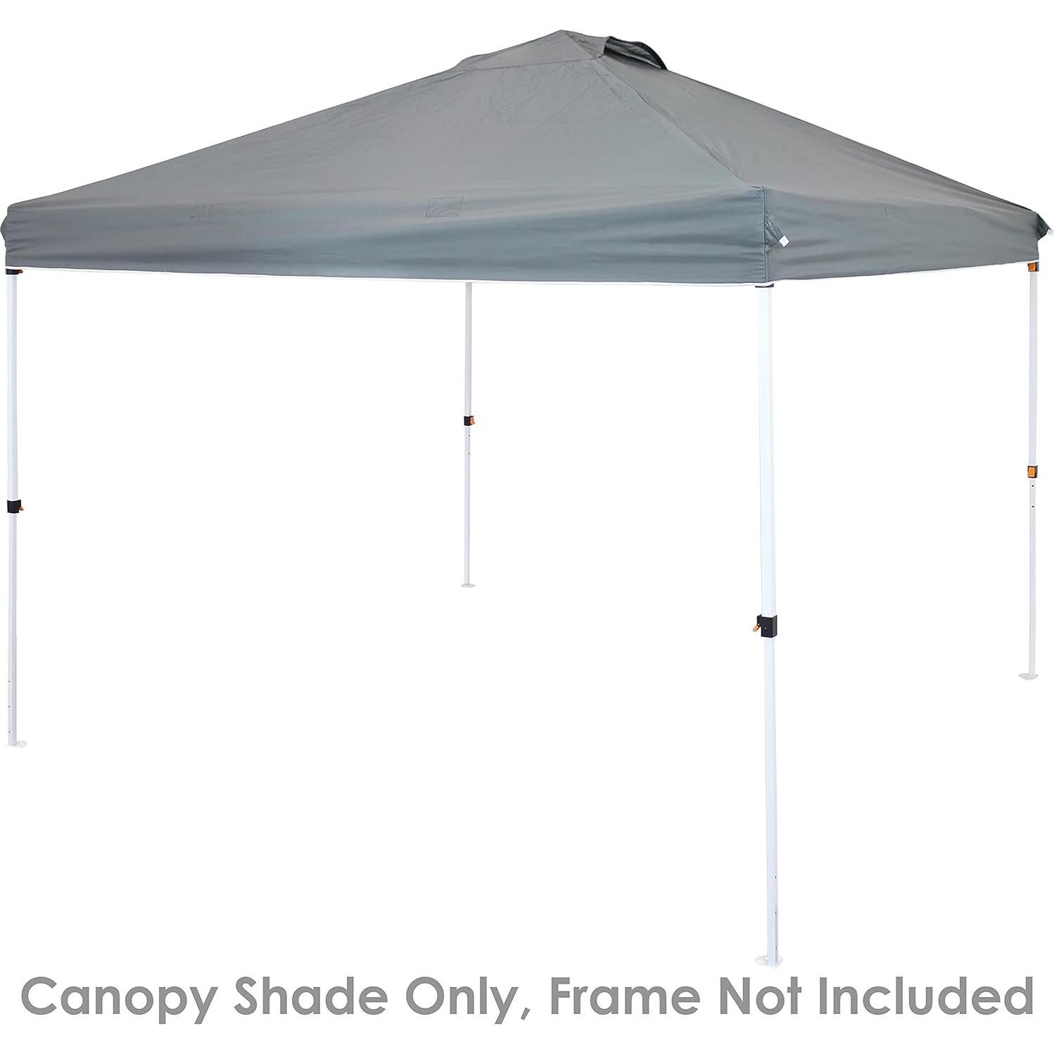 Sunnydaze Pop-Up Canopy Replacement Top - 12x12 Canopy Replacement Cover Only - Tent Shade Cover with Vent - Gray