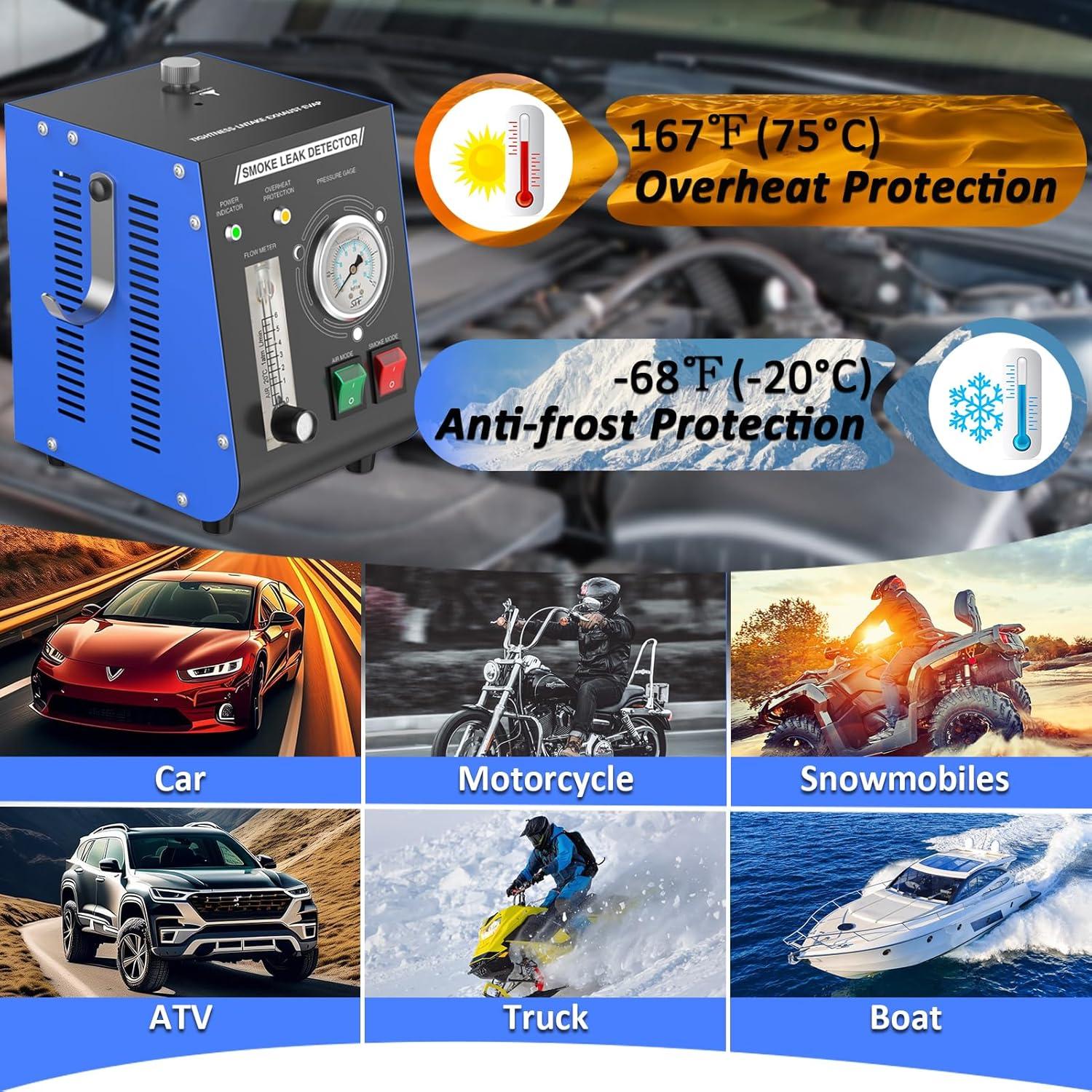 Detector de Fugas de Humo Wodli con Bomba de Aire 12V