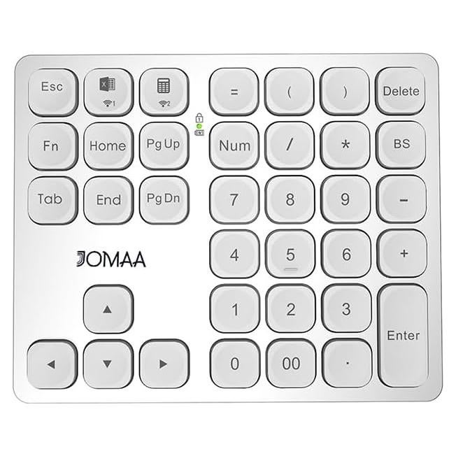 Teclado Numérico Inalámbrico JOMAA KB25 Plata 36 Teclas