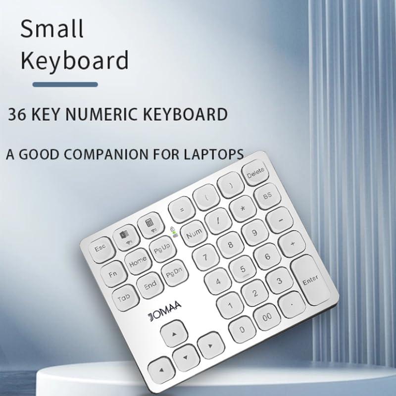 Teclado Numérico Inalámbrico JOMAA KB25 Plata 36 Teclas