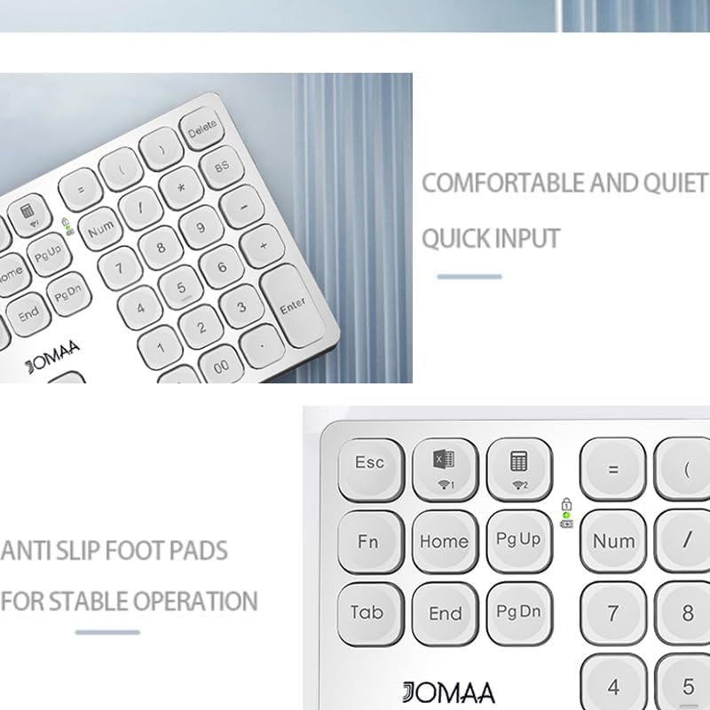 Teclado Numérico Inalámbrico JOMAA KB25 Plata 36 Teclas