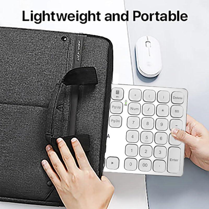 Teclado Numérico Inalámbrico JOMAA KB25 Plata 36 Teclas