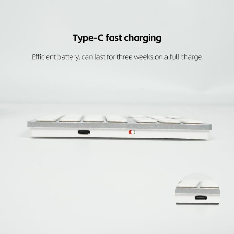 Teclado Numérico Inalámbrico JOMAA KB25 Plata 36 Teclas