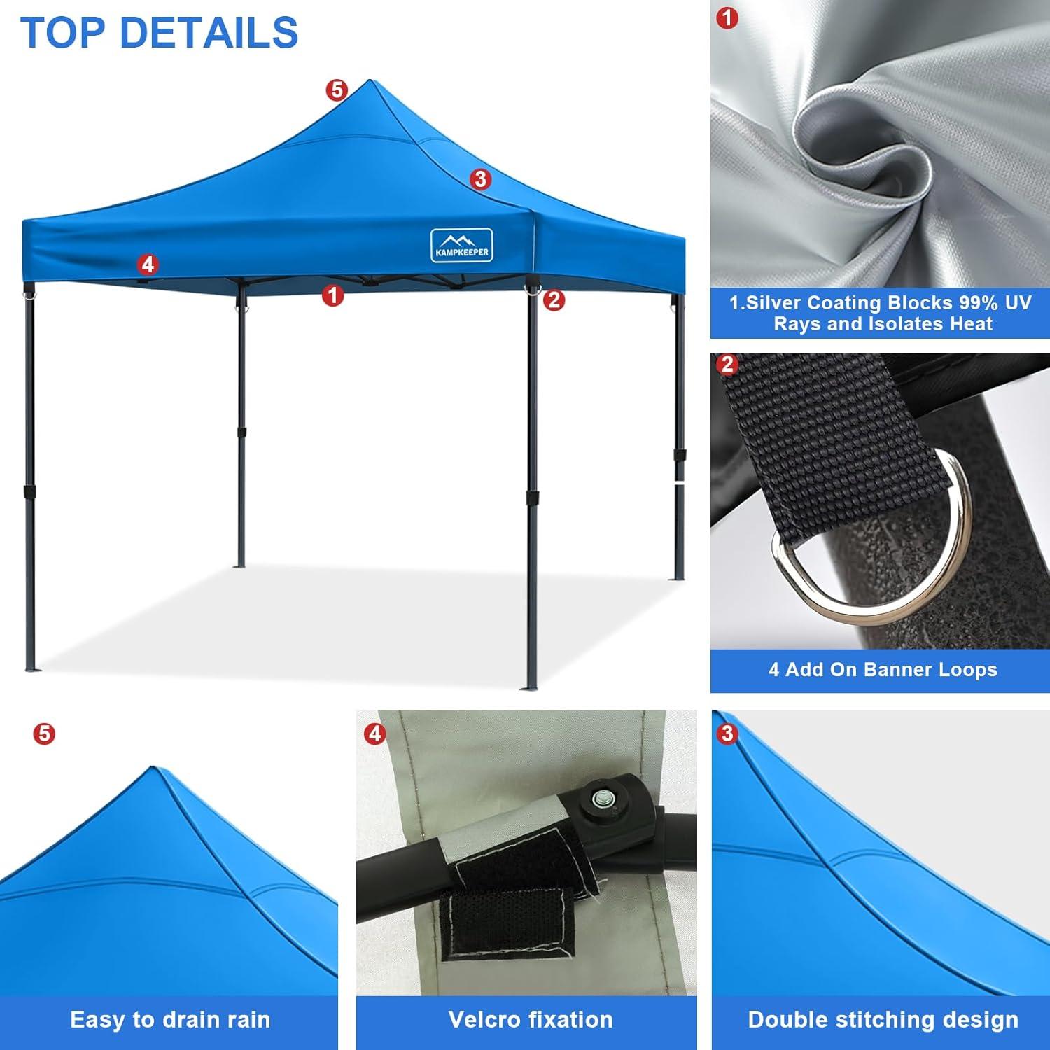 Cubierta de Reemplazo KAMPKEEPER 10x10 para Toldos - Poliester 500D