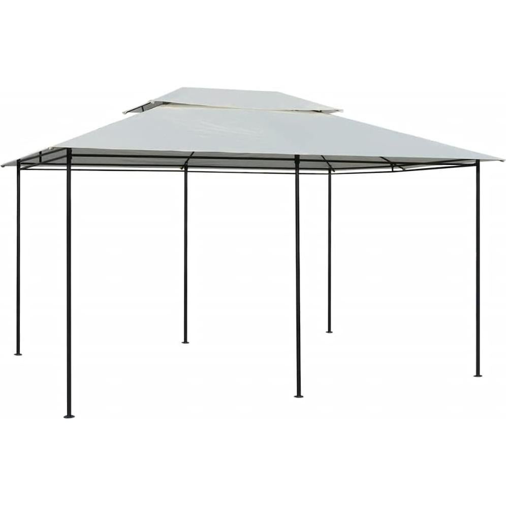 Garden Marquee with Curtains 157.5"x118.1" White ，Canopy Tent Outdoor Party Wedding Tent, Waterproof Camping Gazebo Storage Shed Gazebo Caters Picnic BBQ Event Party Tent