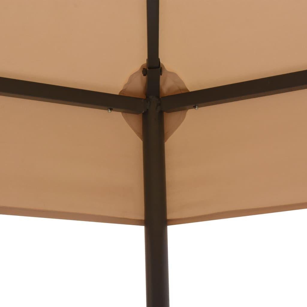 Garden Marquee Gazebo Pavilion Tent Beige 127.2"x104.3",WaterResistant Garden Canopy for Outdoor Events and BBQs