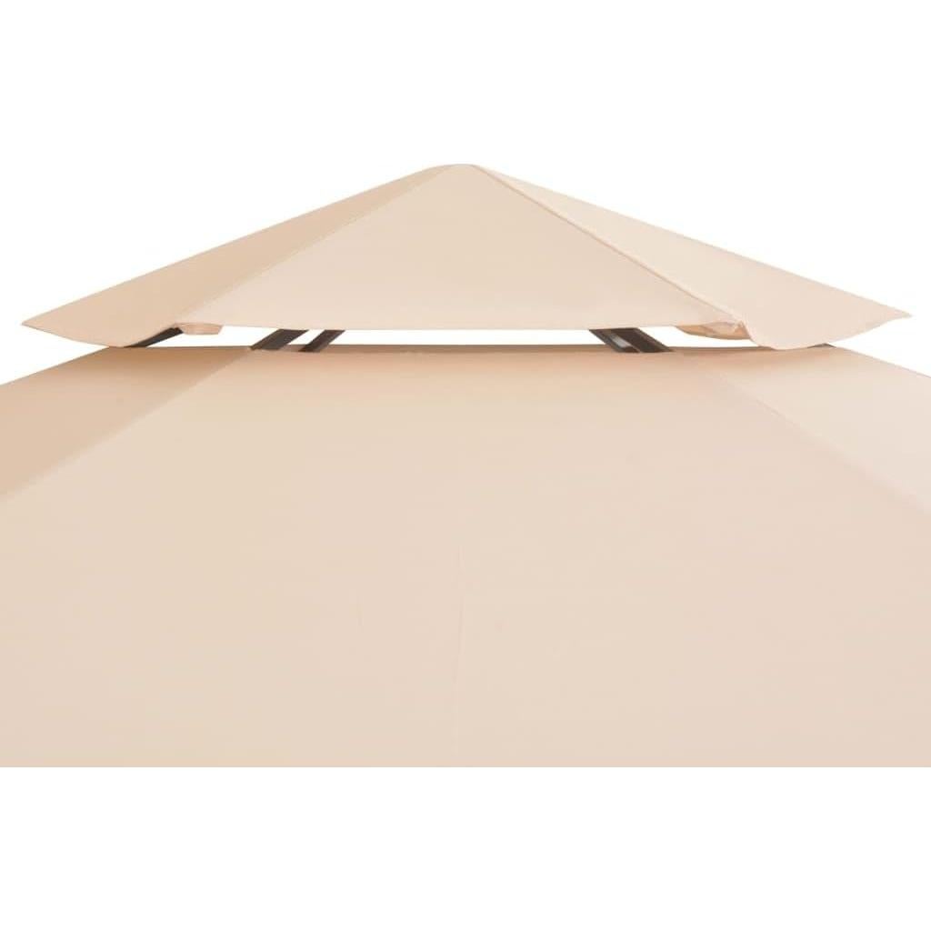 Garden Marquee Gazebo Pavilion Tent Beige 127.2"x104.3",WaterResistant Garden Canopy for Outdoor Events and BBQs