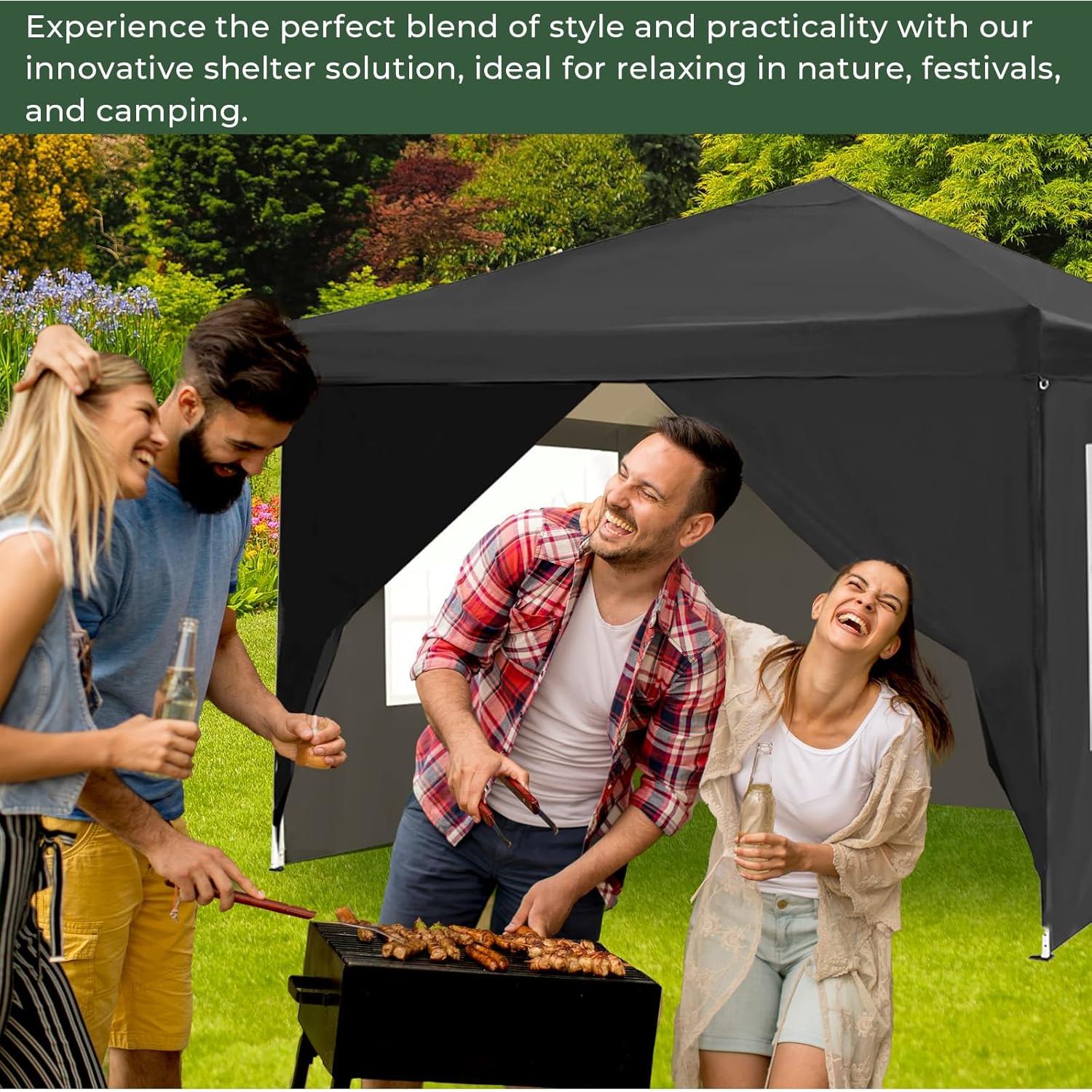 Carpa de Fiesta Plegable LCyindu 3.05m x 3.05m Impermeable