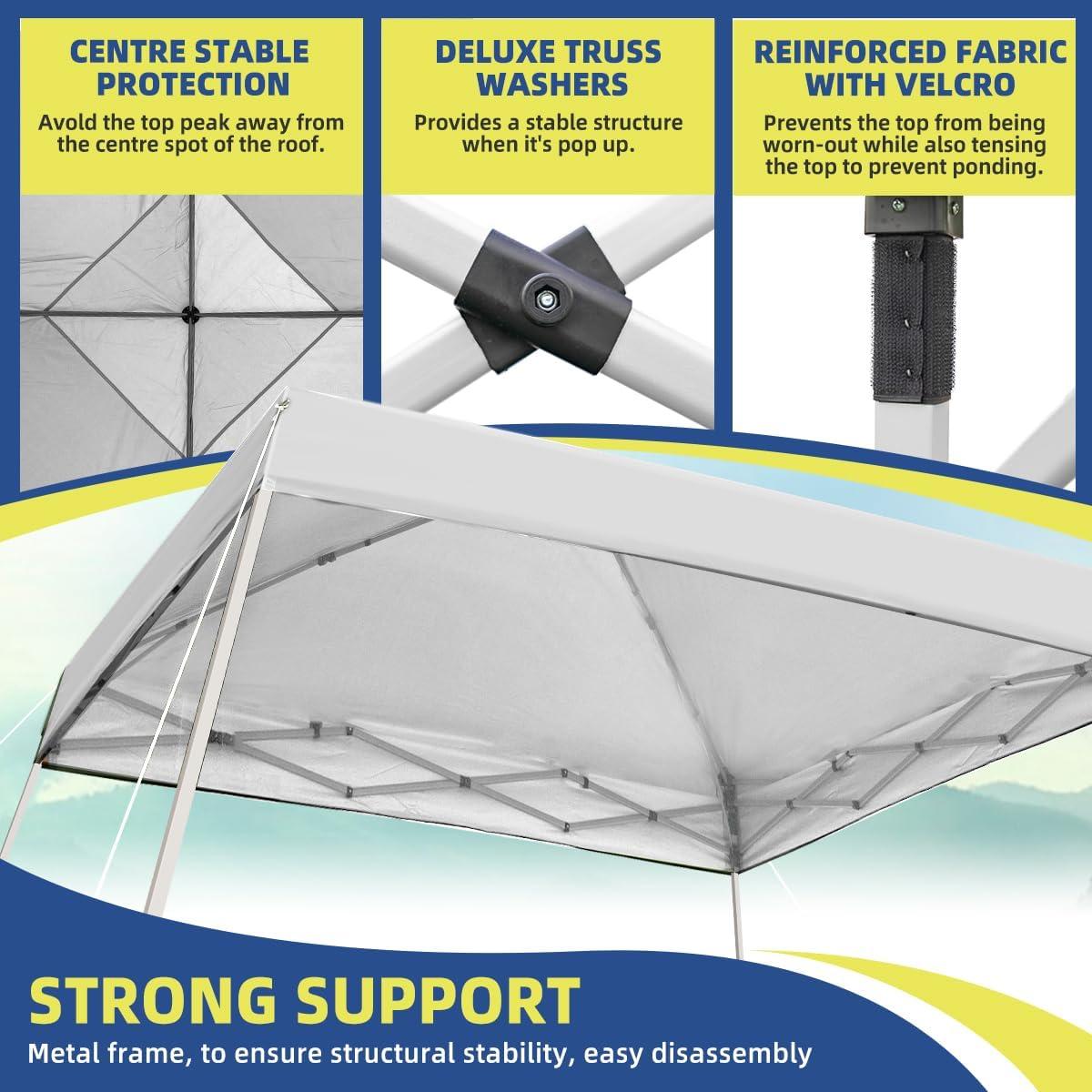 Carpa de Canopy Portátil SAILARY 3.05x3.05m Blanca Impermeable