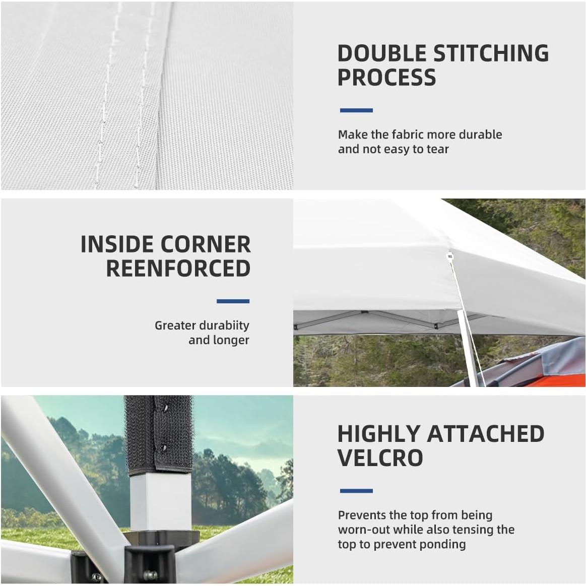 Carpa de Canopy Portátil SAILARY 3.05x3.05m Blanca Impermeable