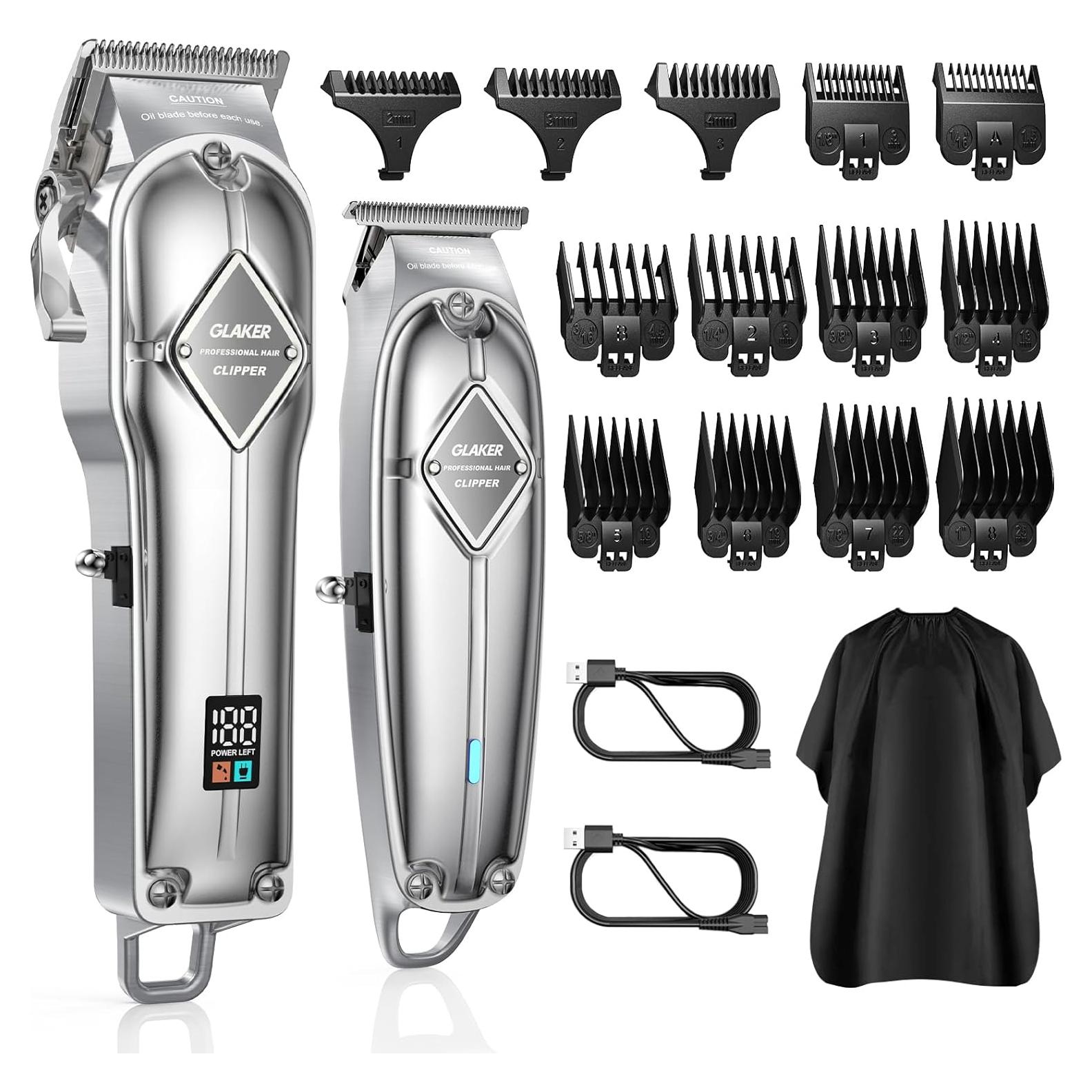 Cortadora de cabello GLAKER K11S+I3F inalámbrica 22 piezas