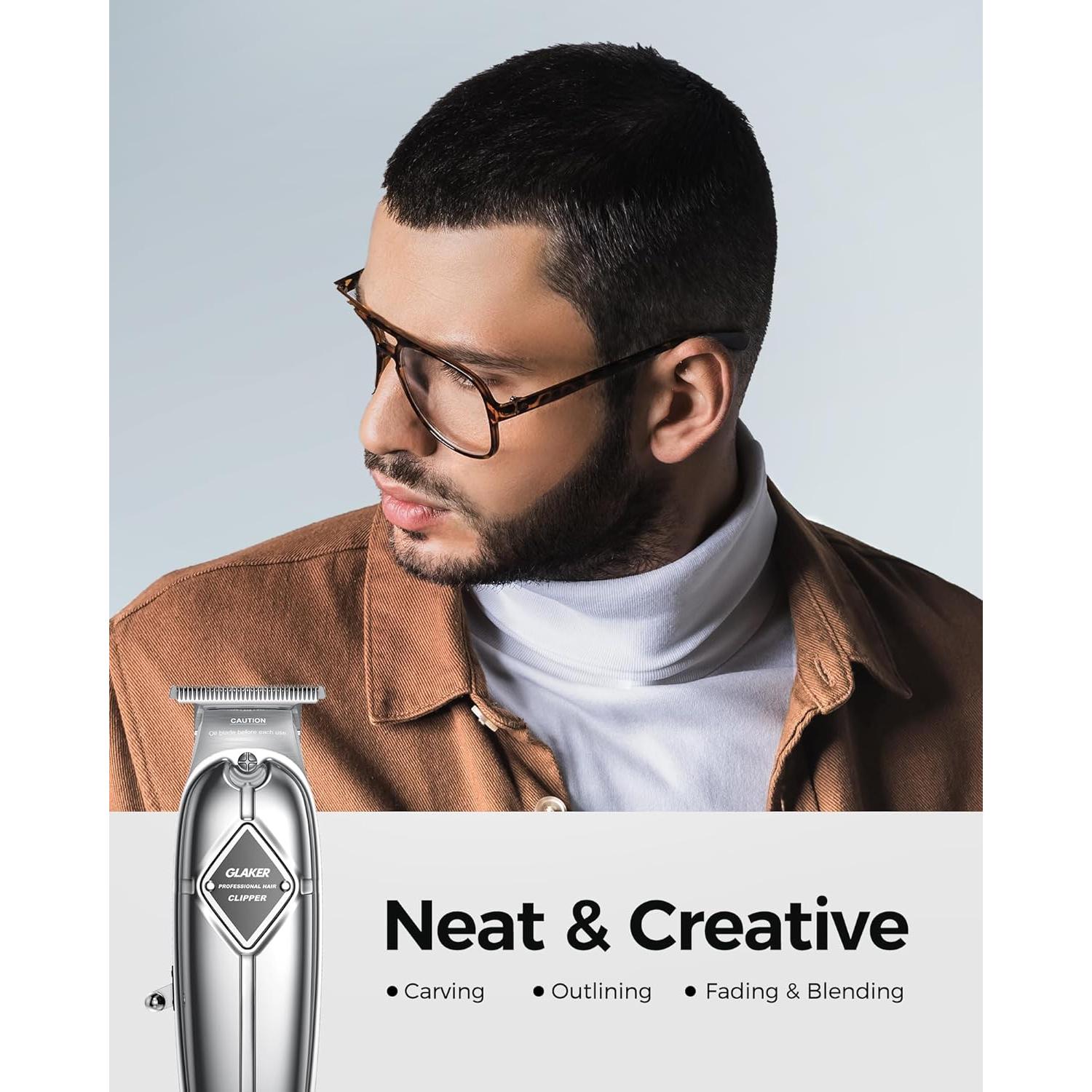 Cortadora de cabello GLAKER K11S+I3F inalámbrica 22 piezas