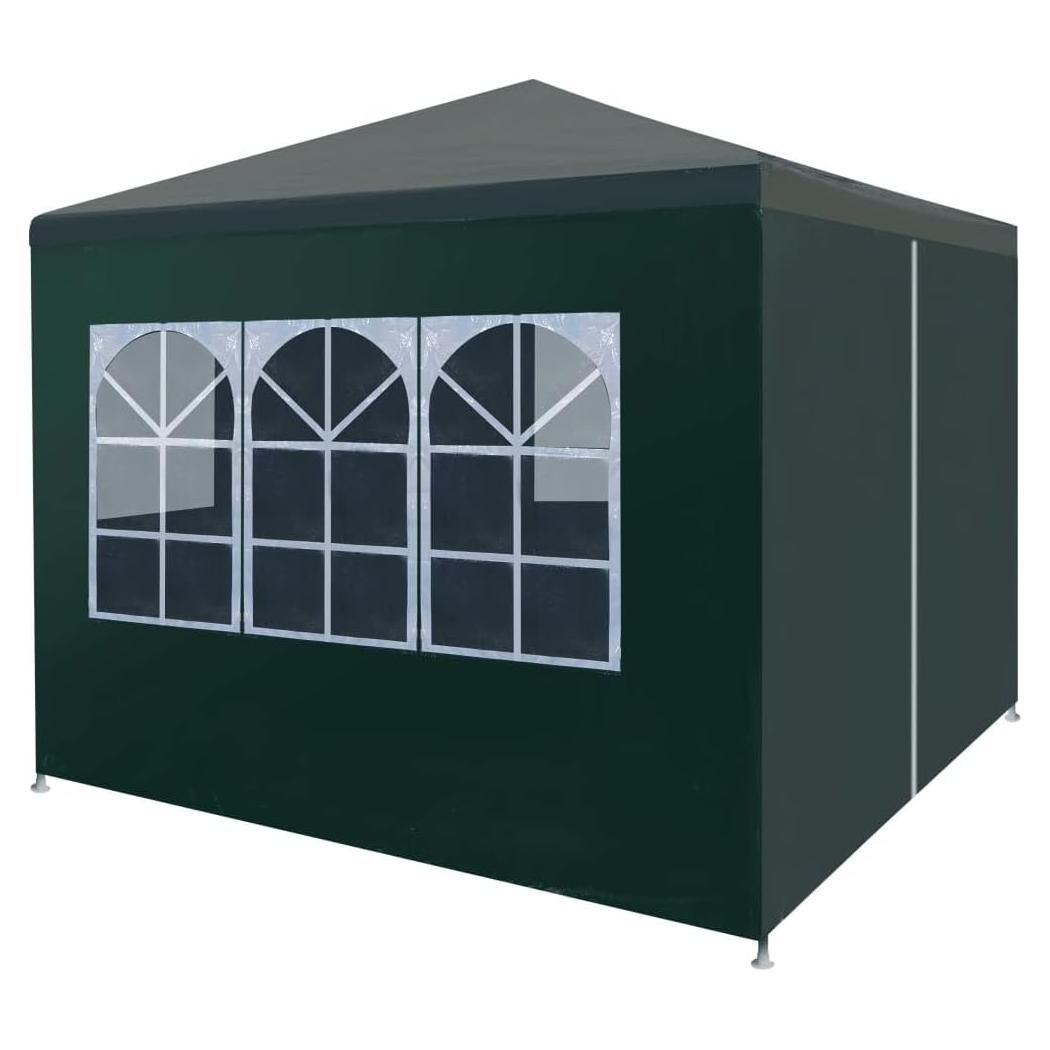 Carpa de Fiesta YELWHI 3x3m Verde Resistente al Agua y UV