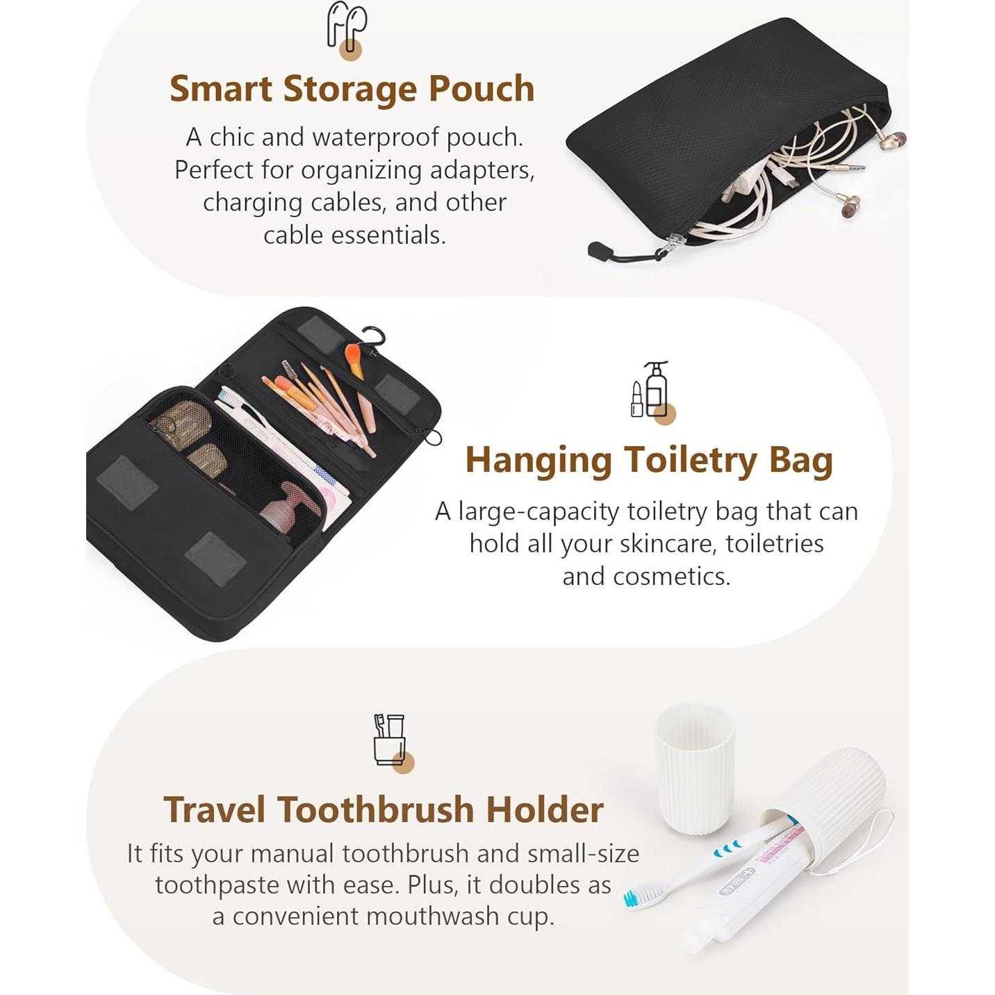 Cubos de Compresión TRMFUSA 12 Set para Empacar Viaje Negro