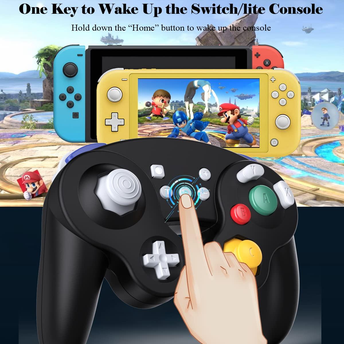Controlador Inalámbrico EXLENE Gamecube para Switch Negro