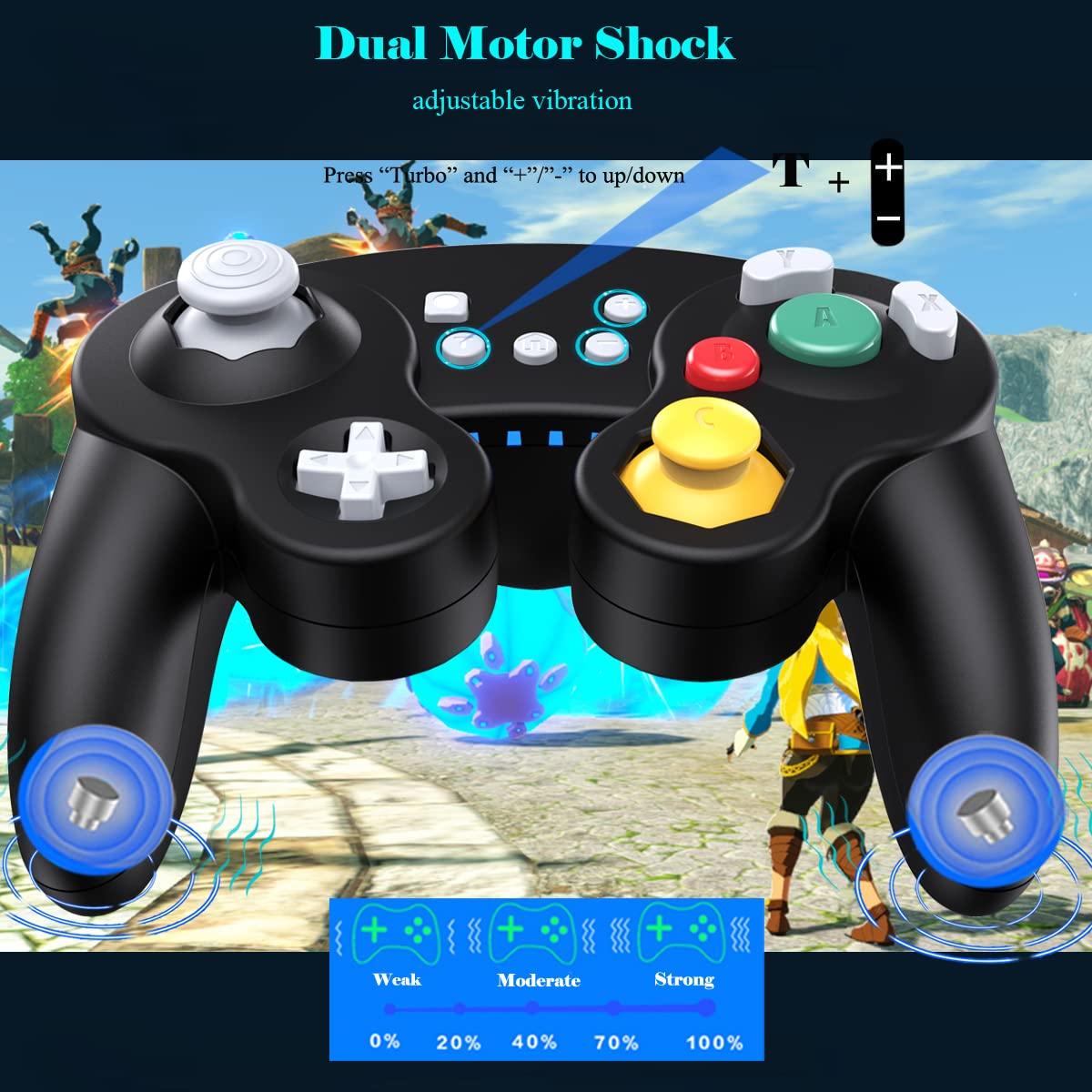 Controlador Inalámbrico EXLENE Gamecube para Switch Negro