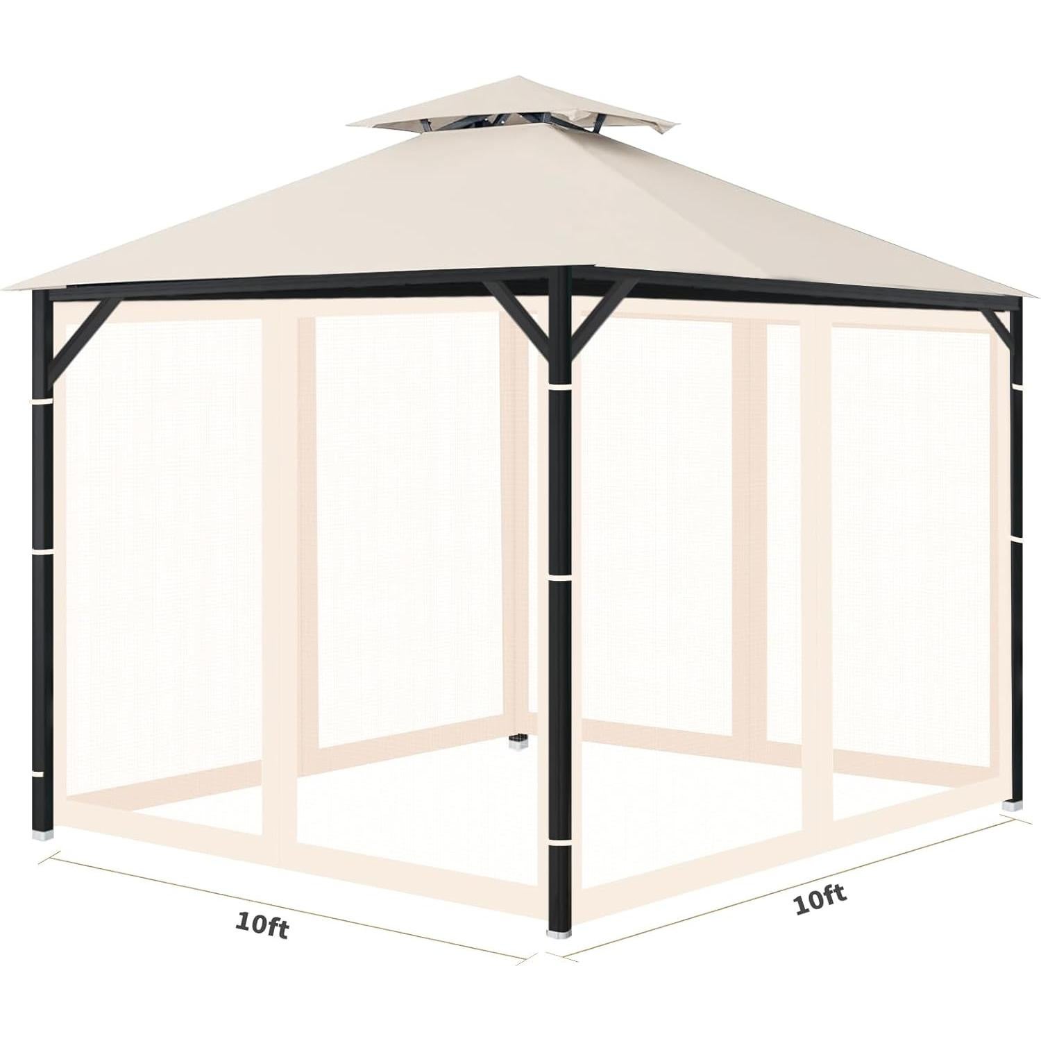 Red de Mosquito Universal Beige 3.05m x 3.05m para Gazebo
