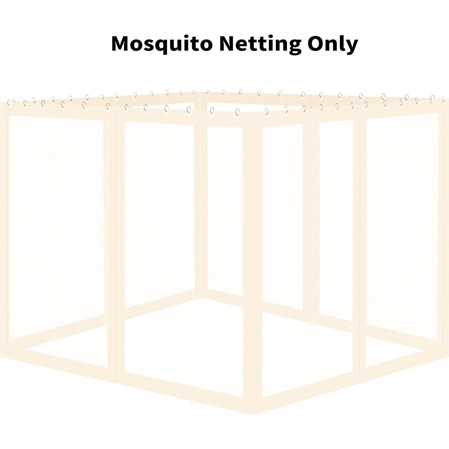 Red de Mosquito Universal Beige 3.05m x 3.05m para Gazebo