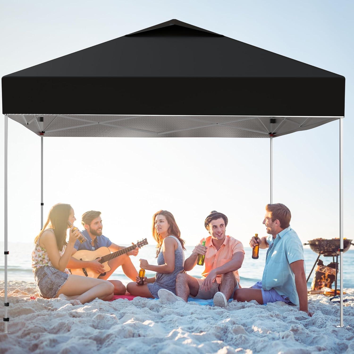 Carpa Pop Up GarveeLife 10x10 con Pared Lateral y Altura Ajustable