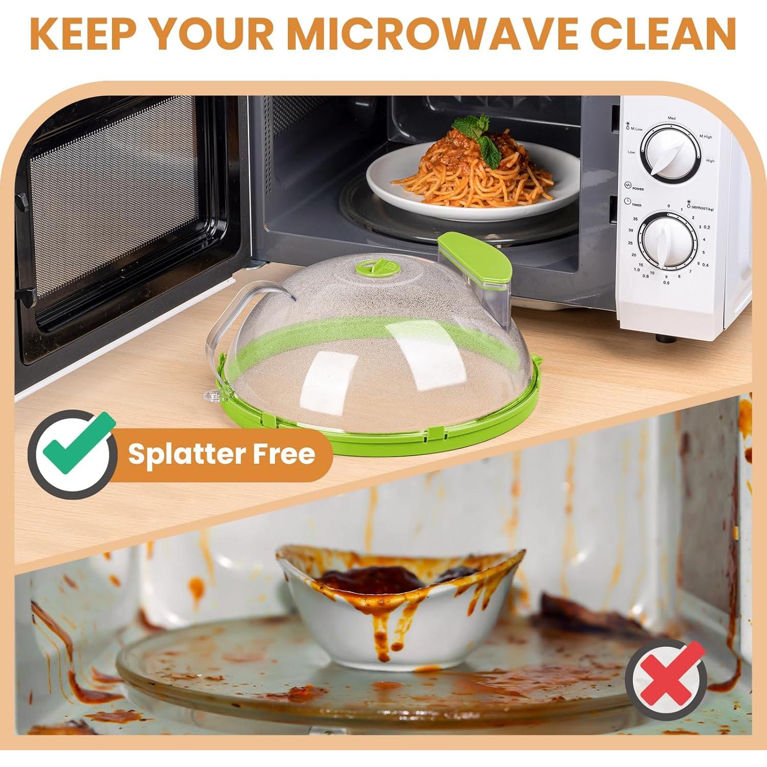 Cubierta de Microondas Gracenal 25.4 cm Verde con Mango