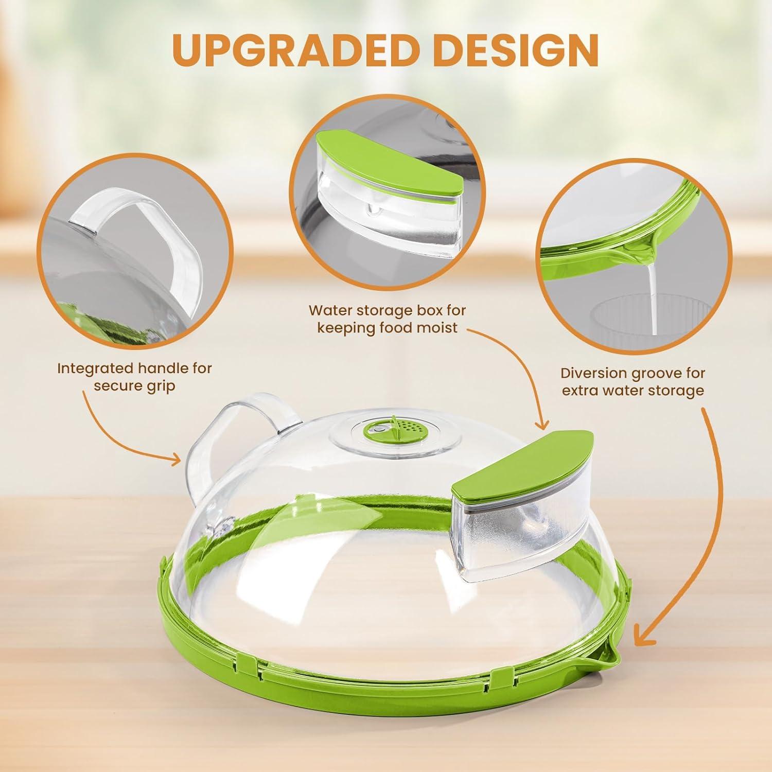 Cubierta de Microondas Gracenal 25.4 cm Verde con Mango