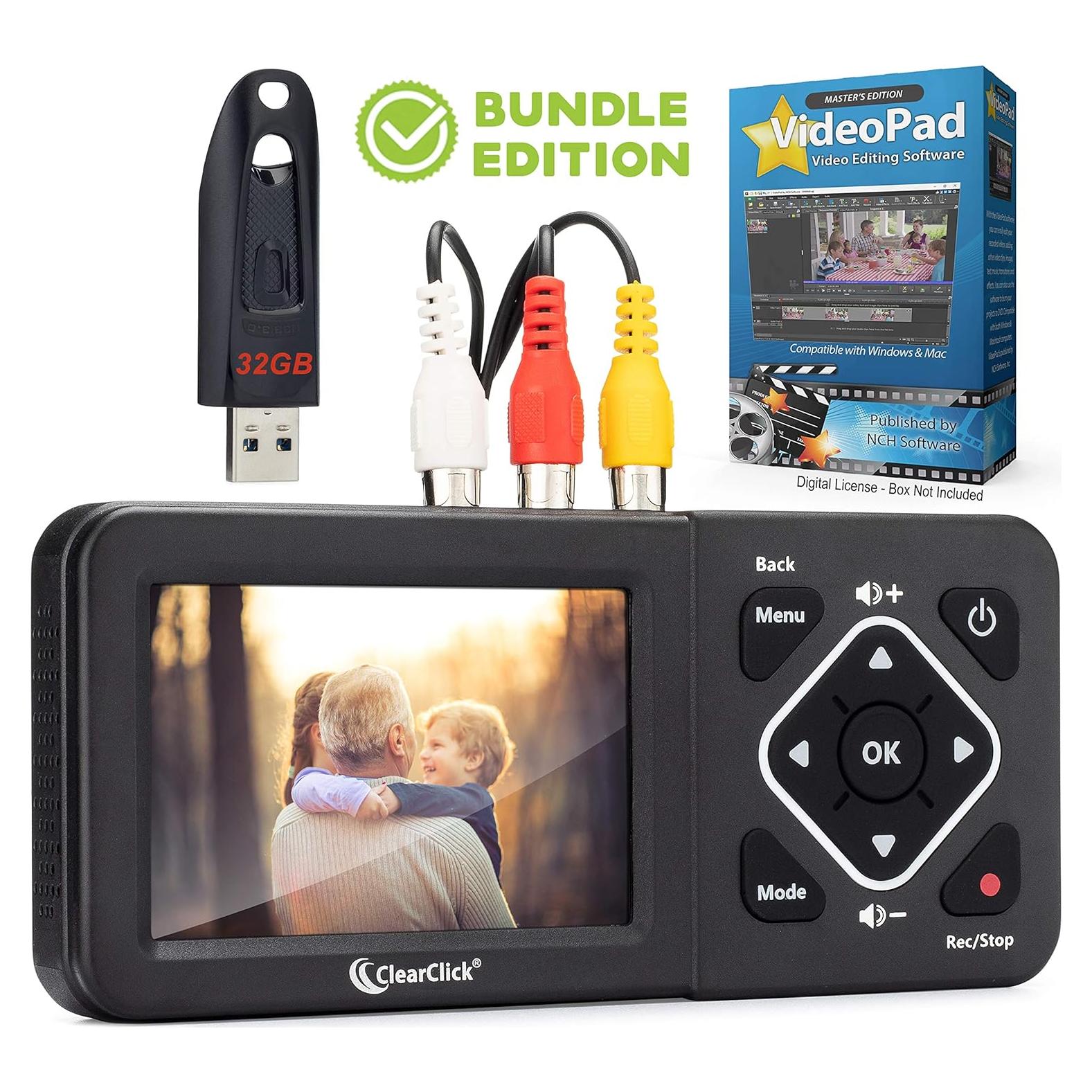 Convertidor de Video a Digital ClearClick 2.0 - Graba VHS y DVD