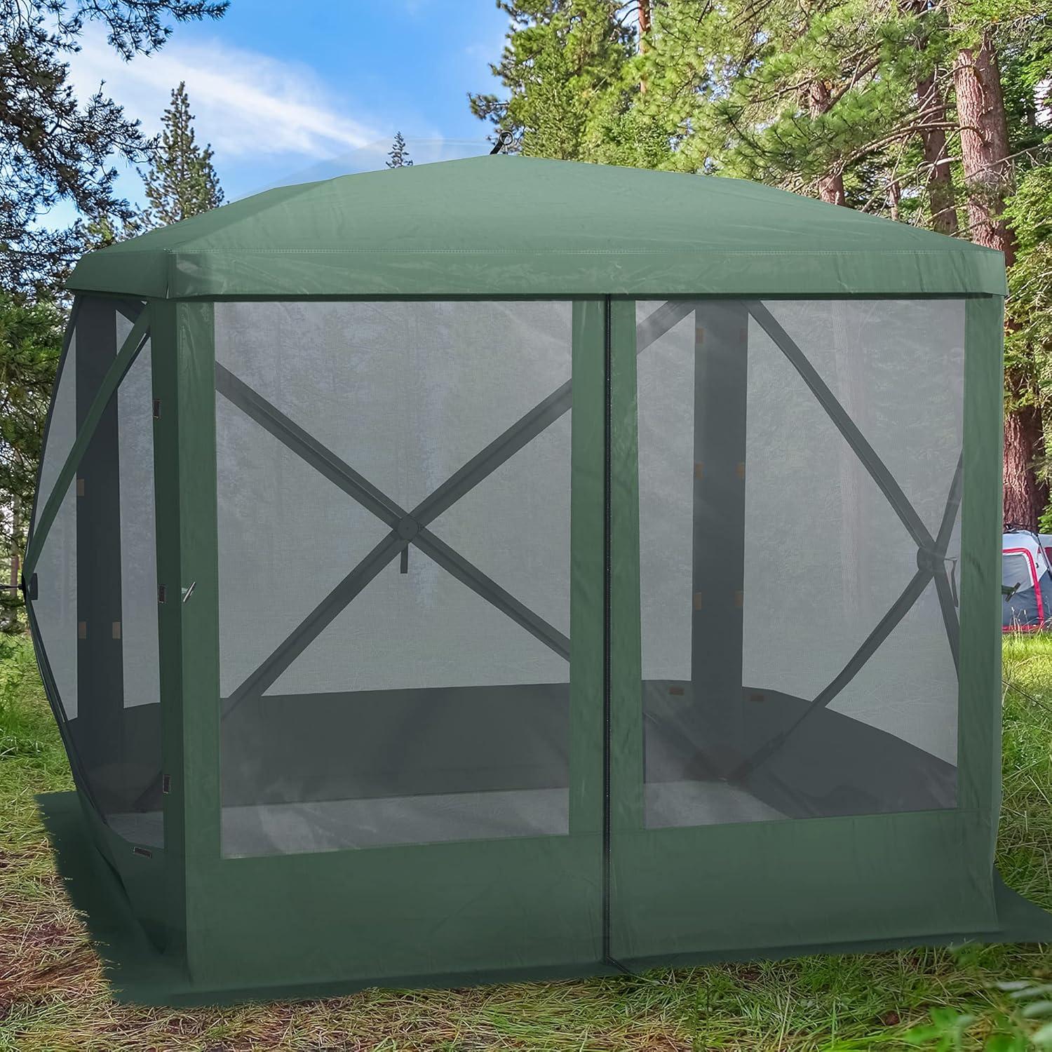 Carpa Plegable para Camping QiMaieeUSA 2.16x2.16m Verde