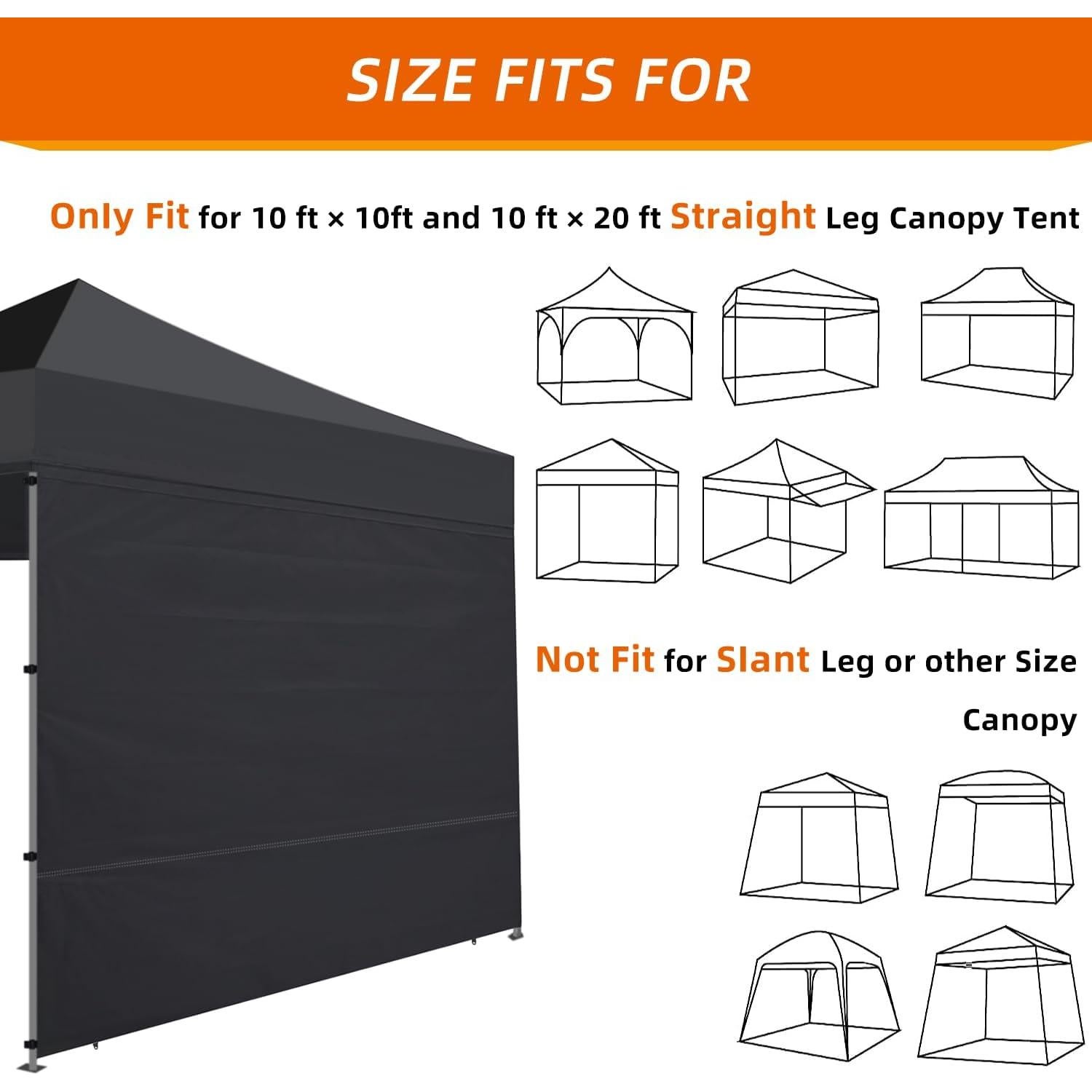 Pared Lateral Carpa Joramoy 10x10 Negra Impermeable UV