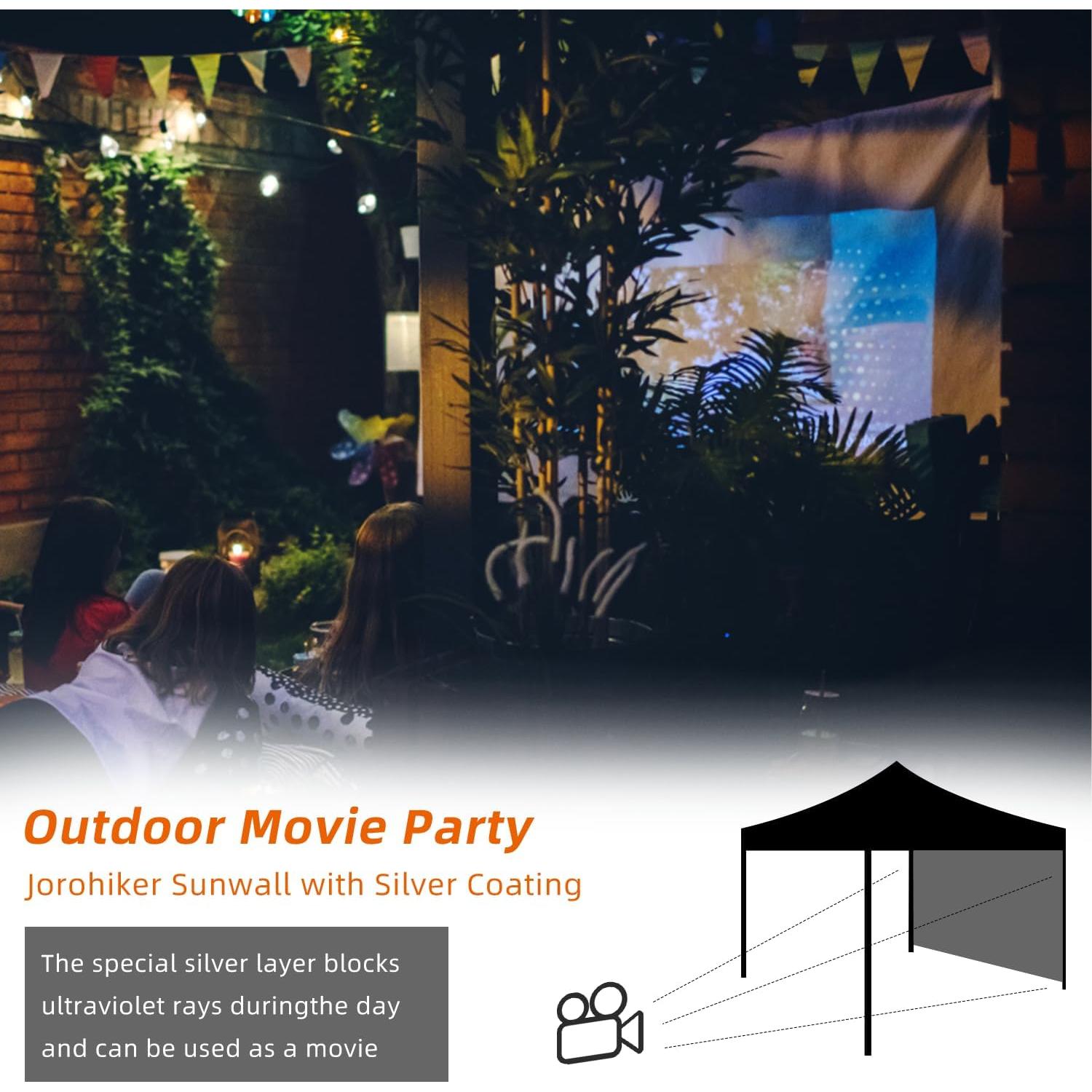 Pared Lateral Carpa Joramoy 10x10 Negra Impermeable UV