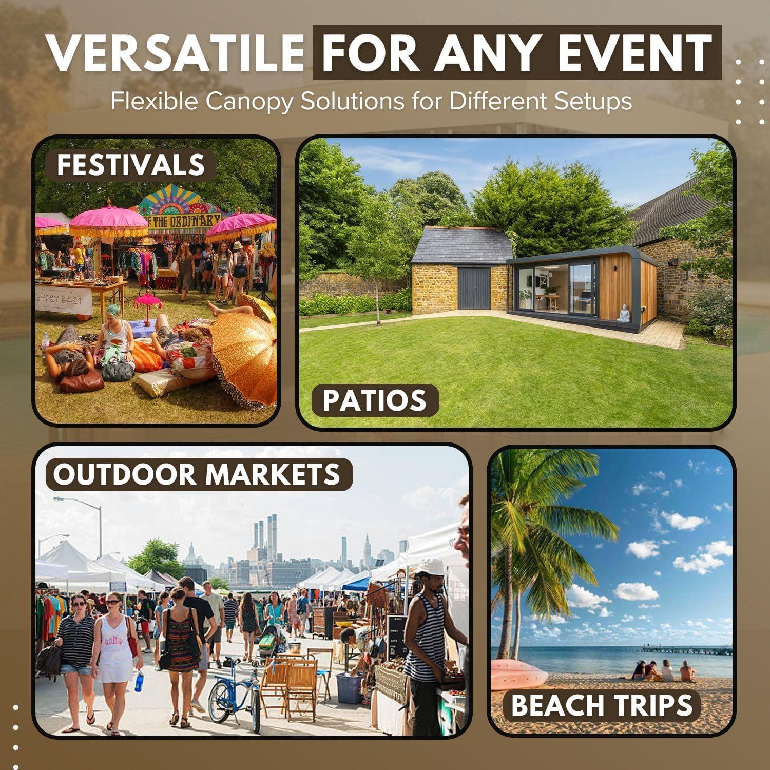 Cubierta de Reemplazo Gazebo Flexzion 3x3m Resistente Agua UV