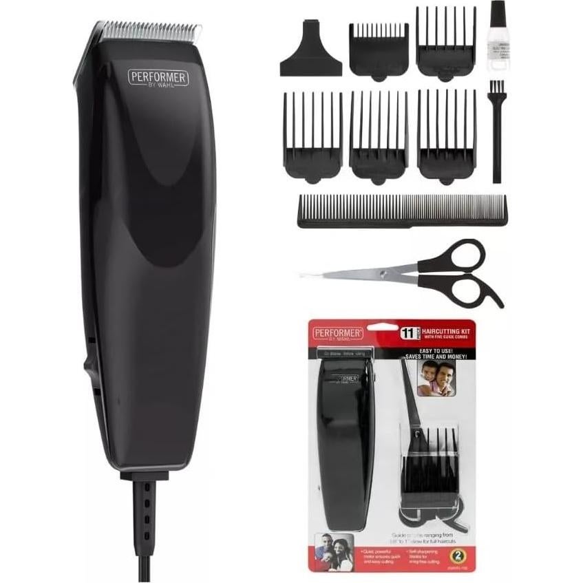 Cortapelos WAHL Performer 11 Piezas con 5 Peines Guía