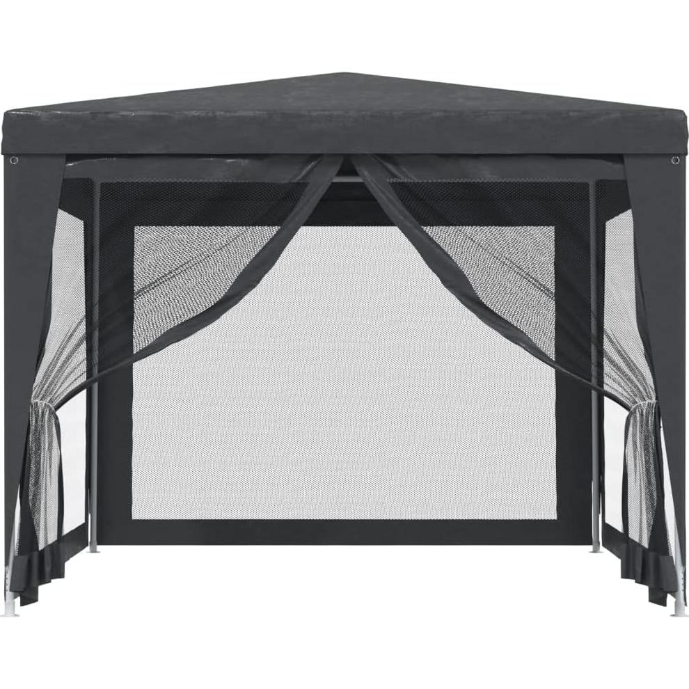Carpa de Fiesta GROSERY 3x3m con 4 Paredes de Malla Antracita