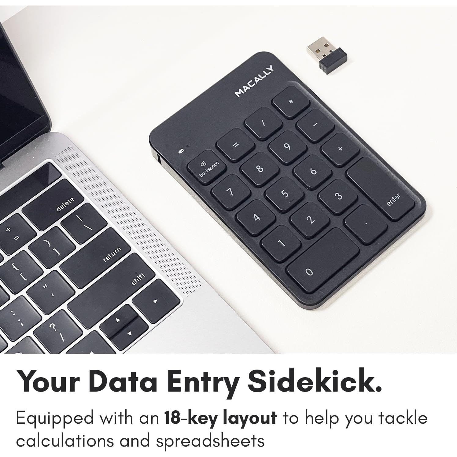 Teclado Numérico Inalámbrico Macally RFNUMKEY 10 Teclas