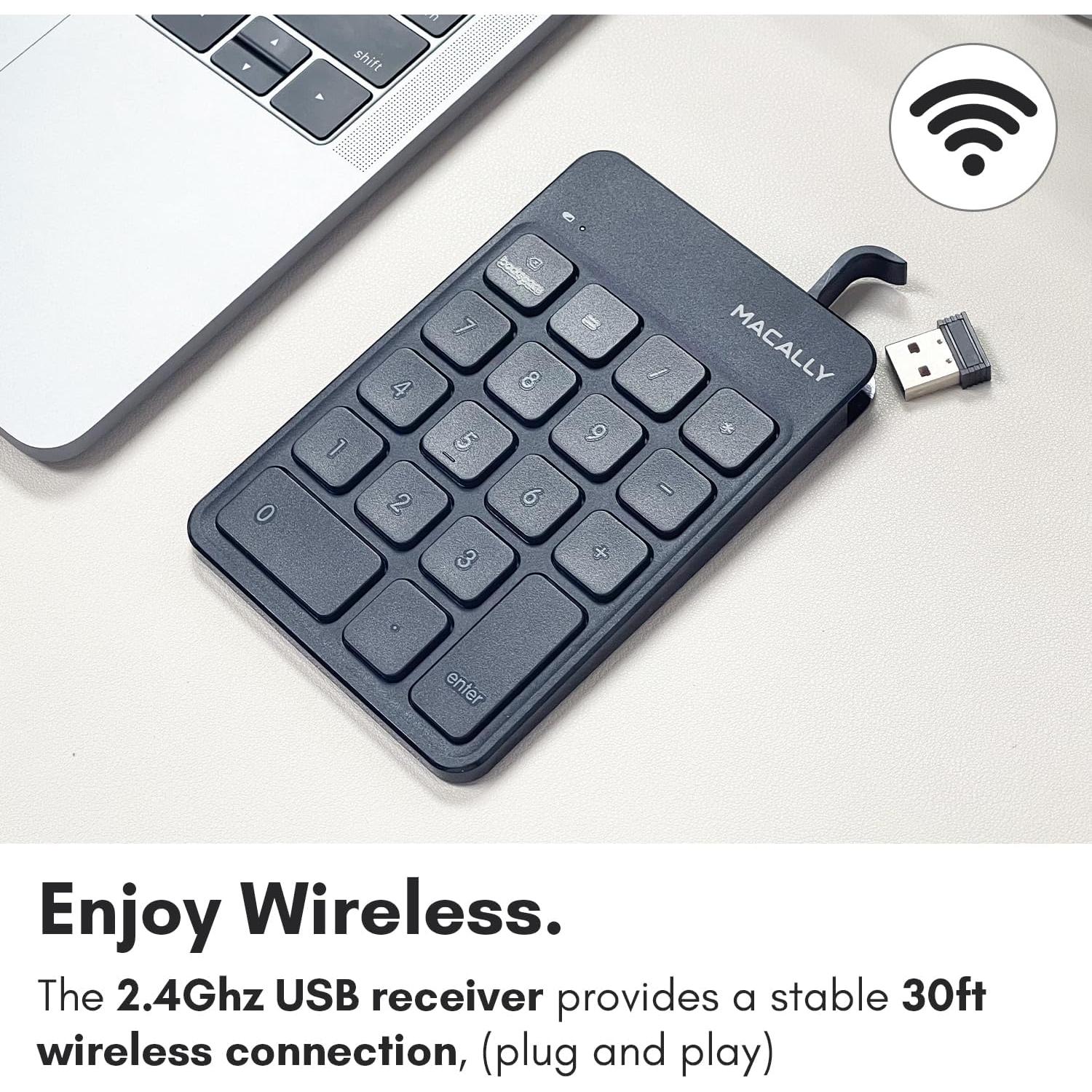 Teclado Numérico Inalámbrico Macally RFNUMKEY 10 Teclas